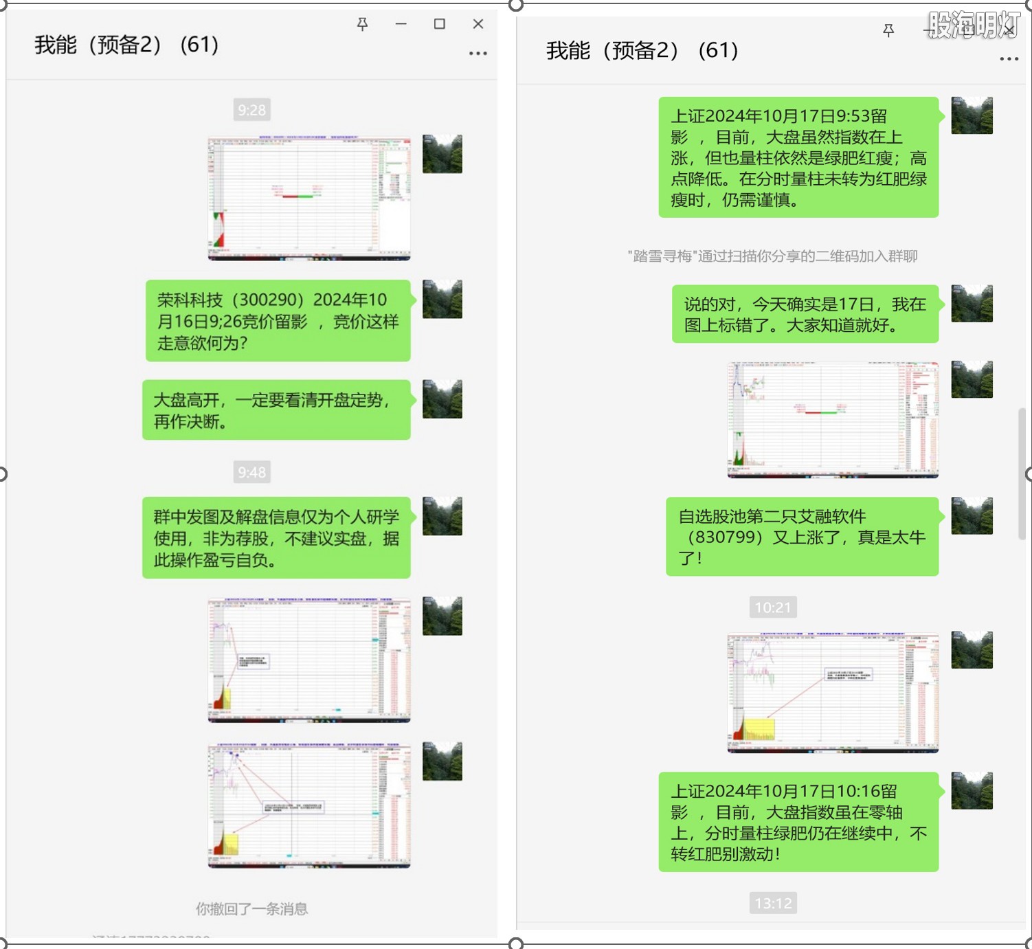 2024年10月17日早盘三次点评大盘绿注意风险截图.jpg